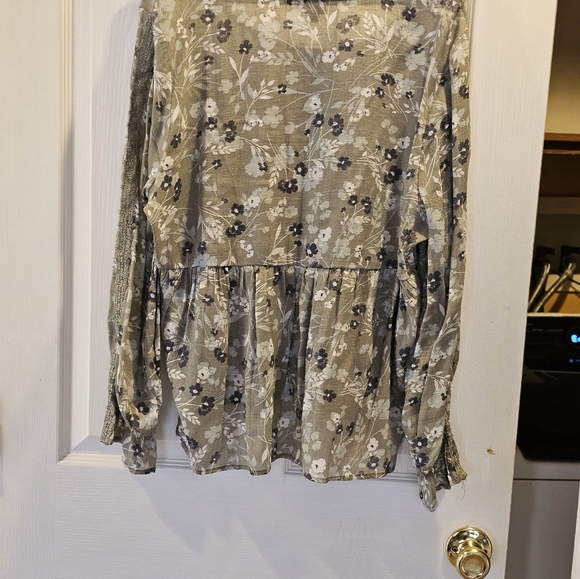 Lee size L EUC boho sheer blouse - Picture 7 of 7